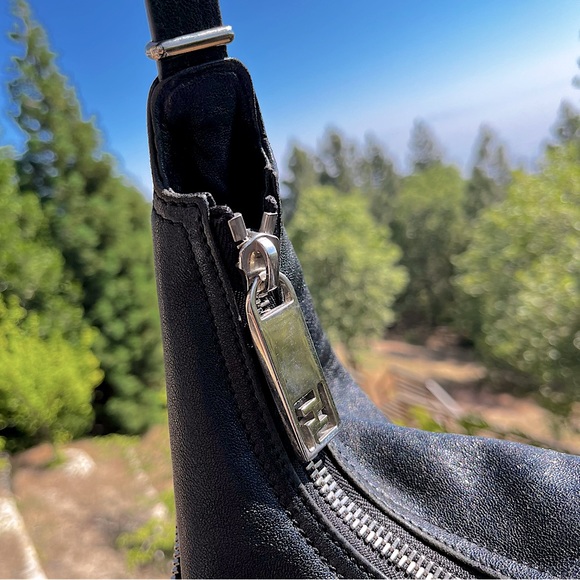 Fendi: Leather Zip Front Pocket Monogram
Hobo Bag (Black) - Picture 8 of 17